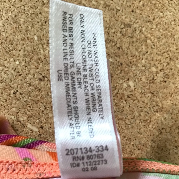 Victorias Secret Y2K Tropical Colors Paisley Print Halter Style Tankini Top Xl - Picture 3 of 9